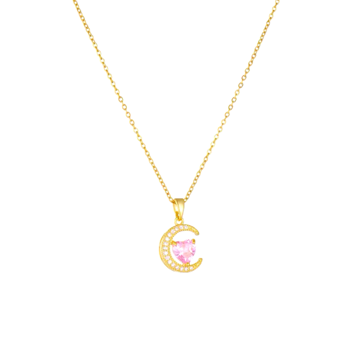 Moon & Heart Necklace