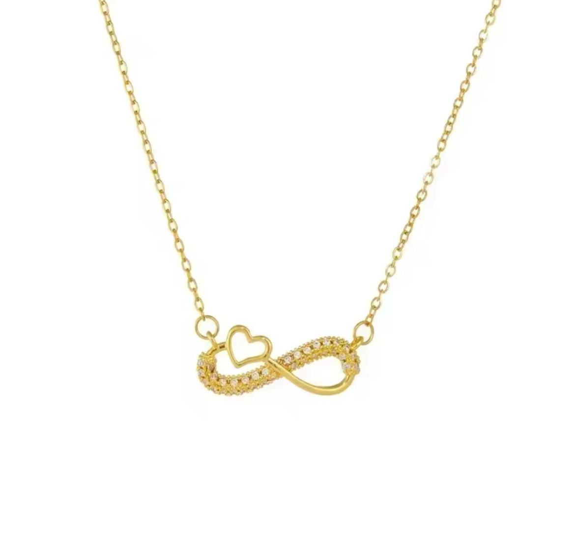 Infinity & heart necklace