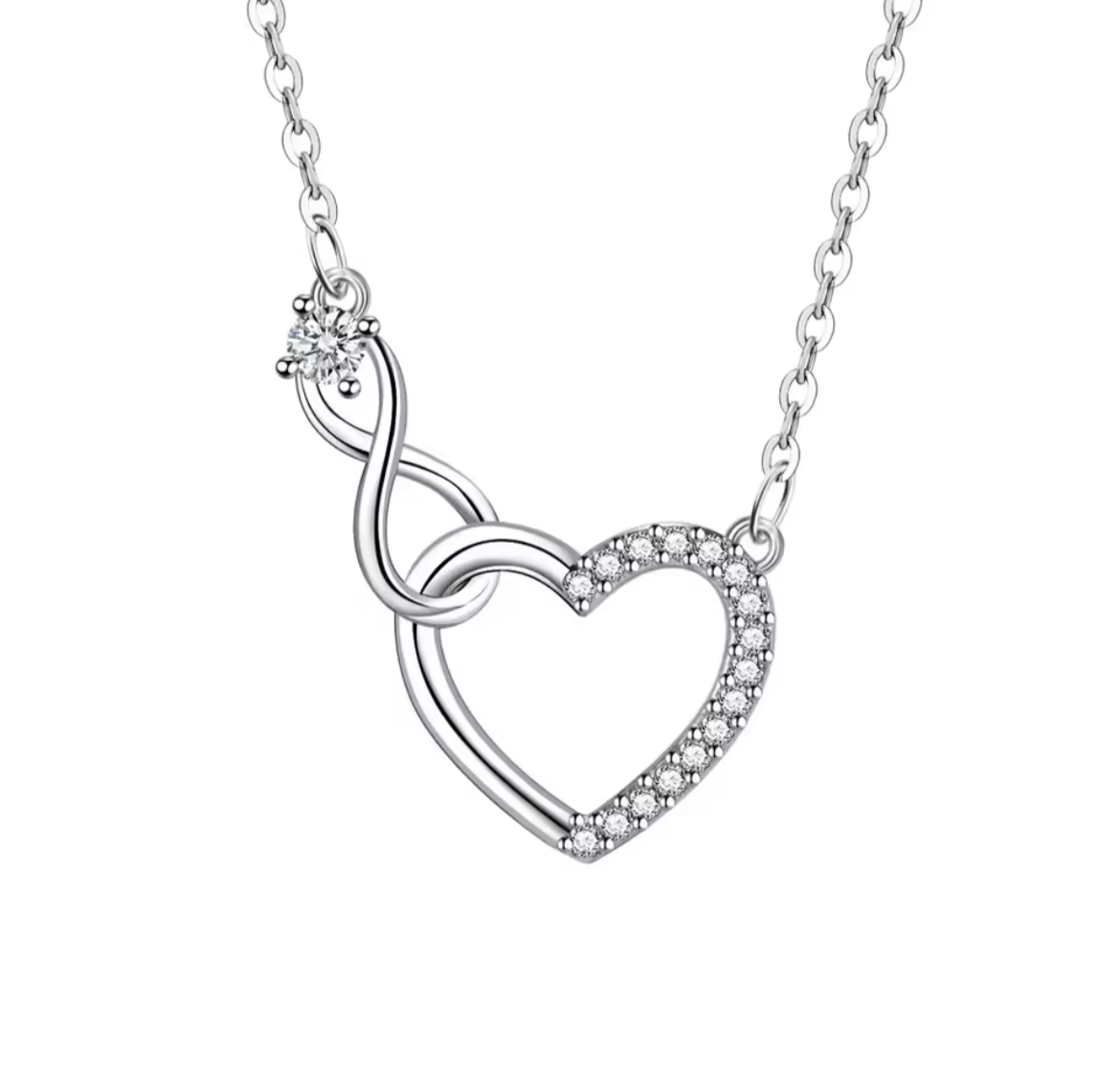 Heart & infinity necklace