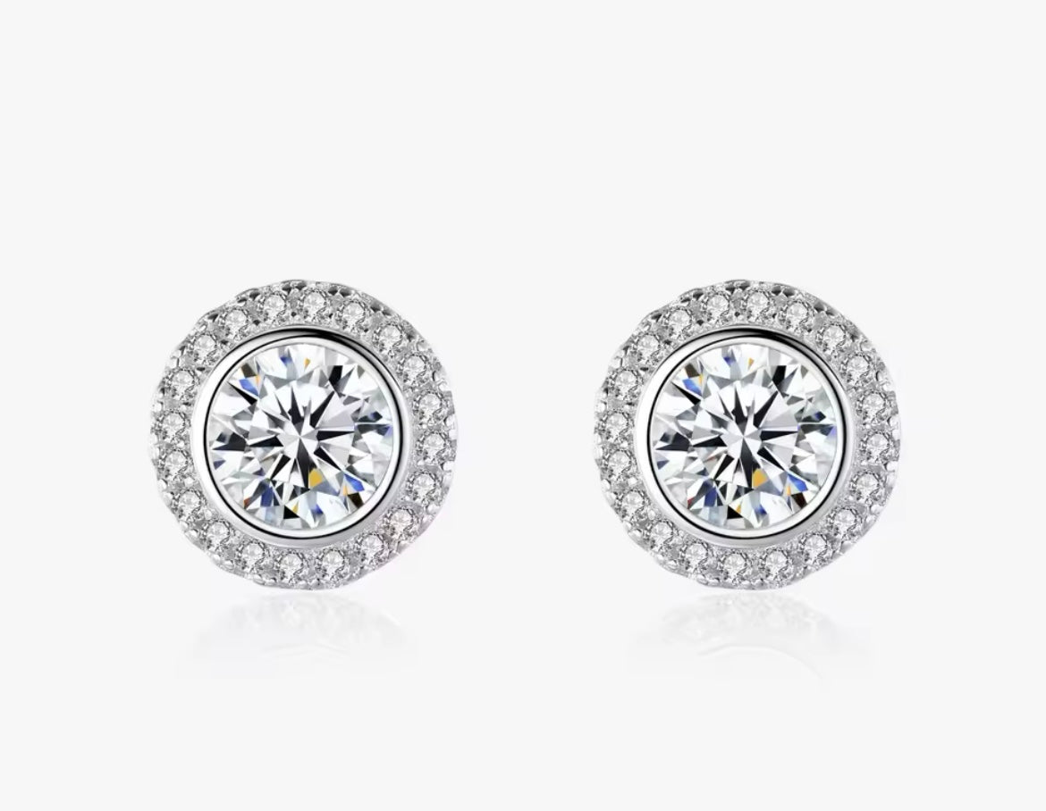 Sterling Silver stud Circled