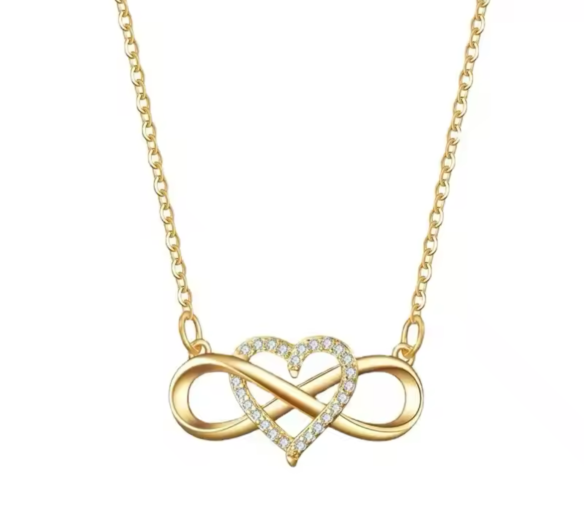 Heart & infinity necklace