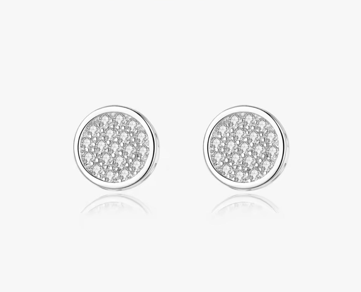 Sterling silver circle stud