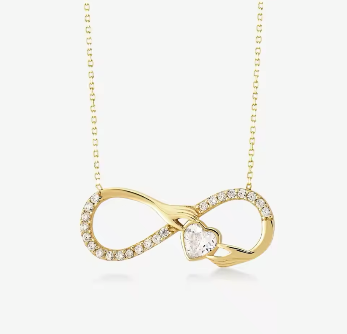 Heart & infinity necklace