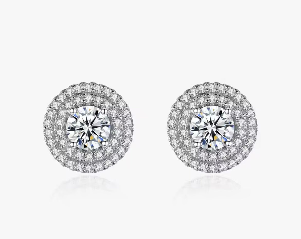 Sterling Silver Circle Studs