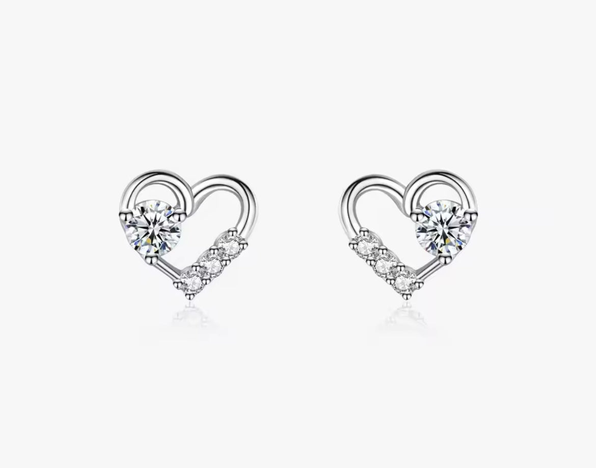 Heart studs