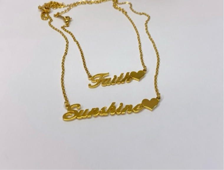 Custom necklace and anklet