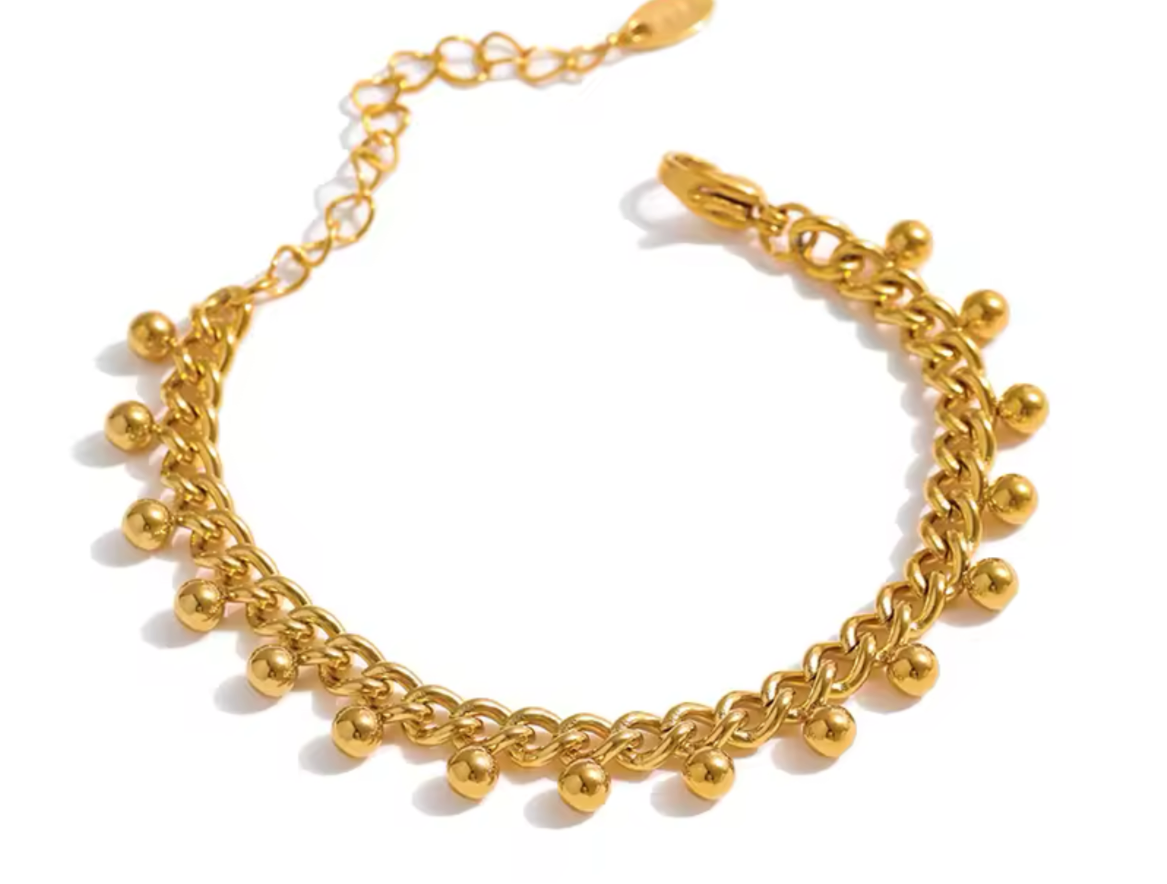 Beaded link bracelet