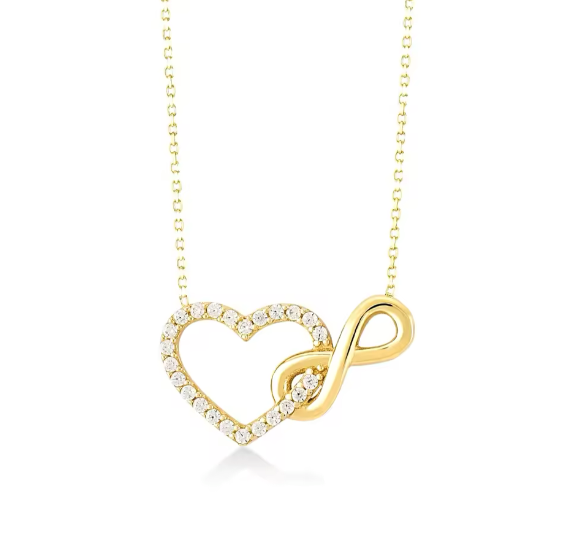 Heart & infinity necklace
