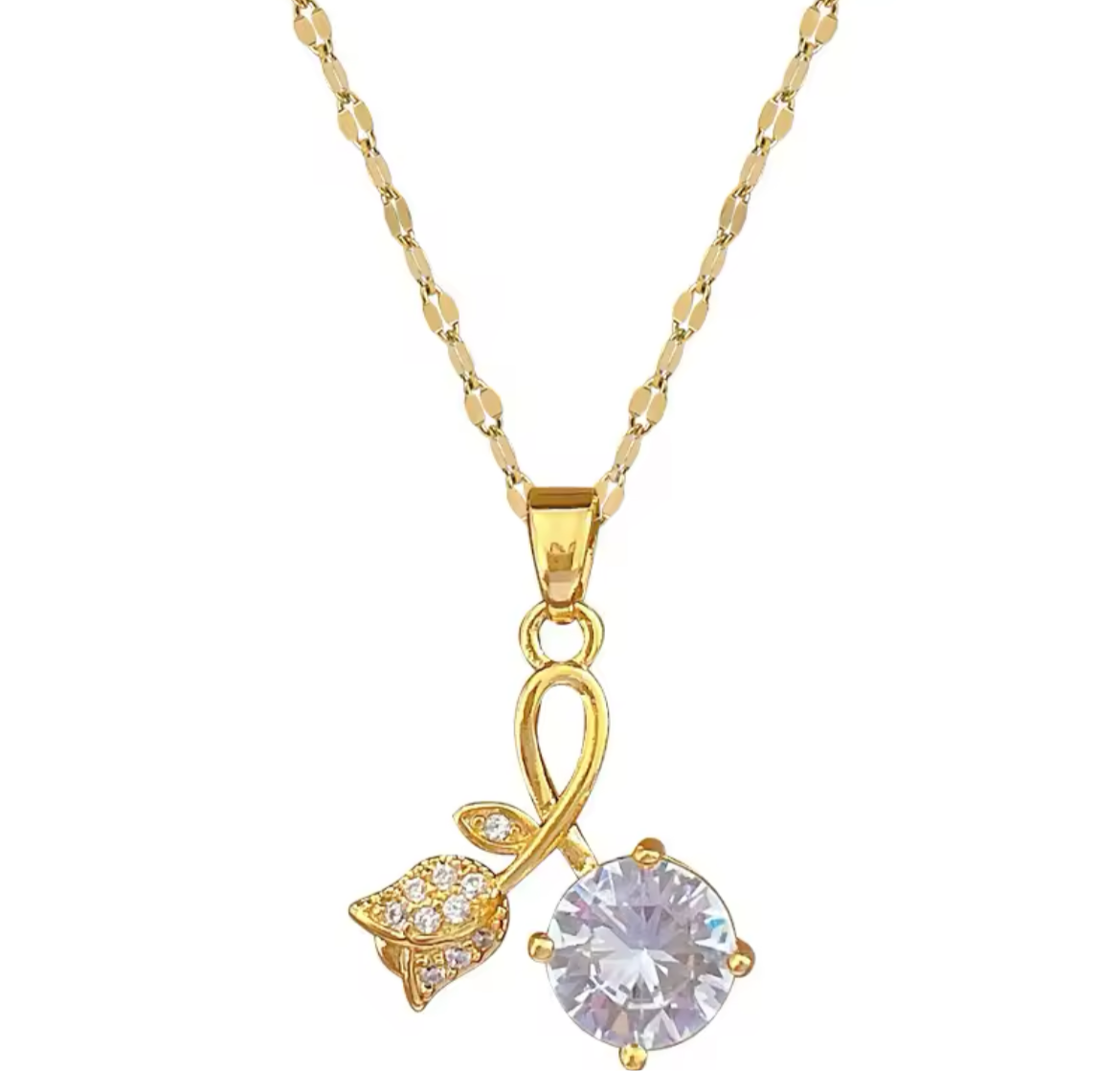 Rose statement necklace