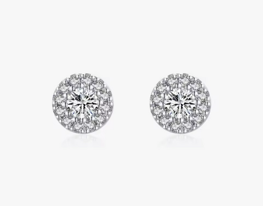 Sterling silver studs rounded