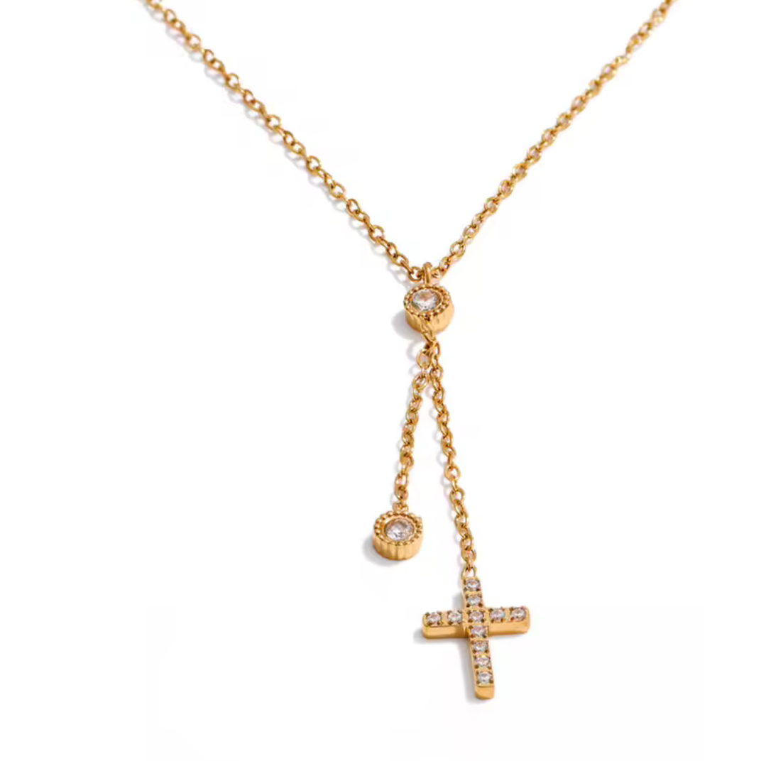 Cross Y Necklace