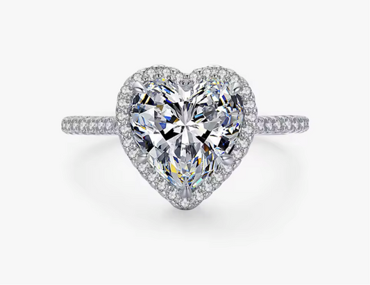 S925 Sterling silver heart ring
