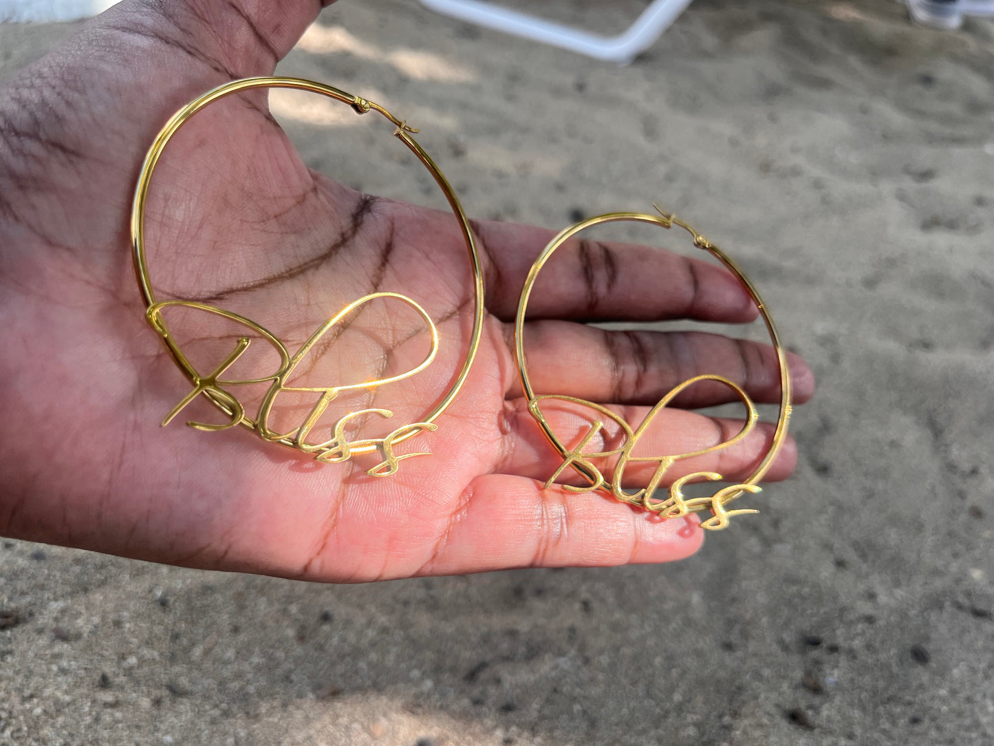 Custom hoop earrings