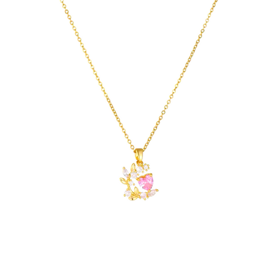 Moon & Heart Necklace