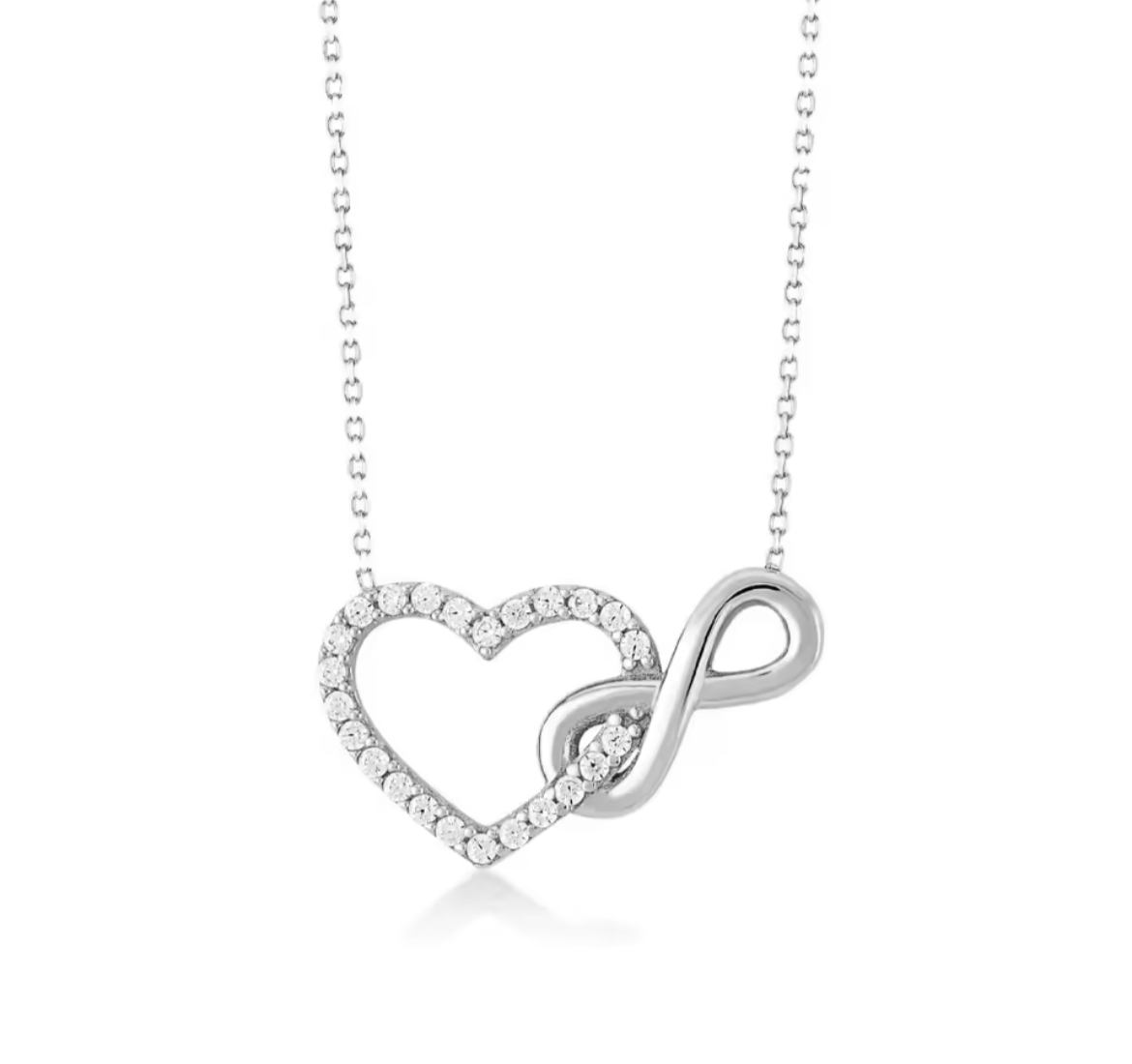 Heart & infinity necklace