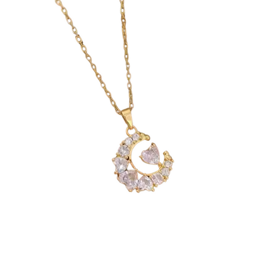 Moon & Heart Necklace