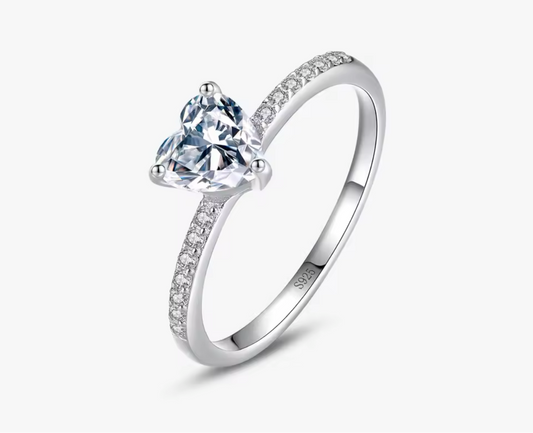 S925 Sterling silver heart ring