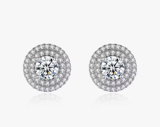 Sterling Silver Circle Studs