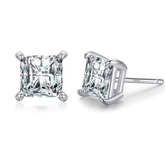 Sterling silver studs square