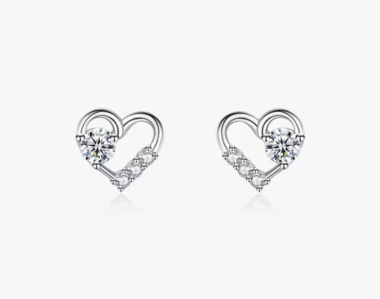 Heart studs
