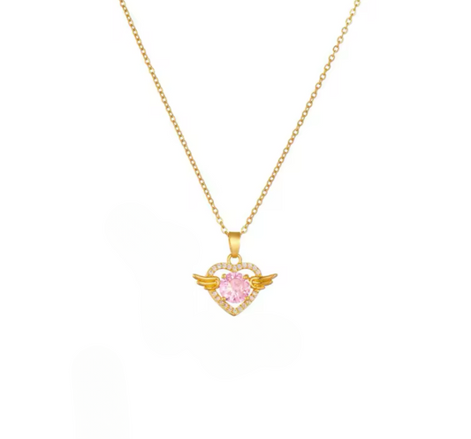 Angel heart necklace