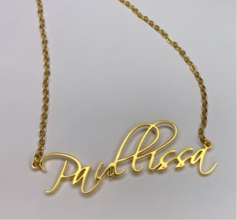 Cursive custom name necklace