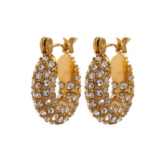 Diamanté mini hoops