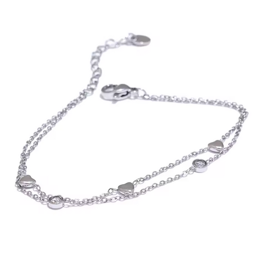 Double Layer Heart Bracelet