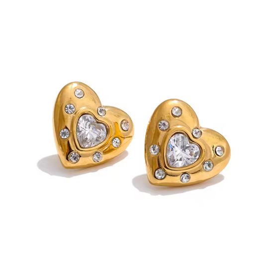 Heart Stud Earrings