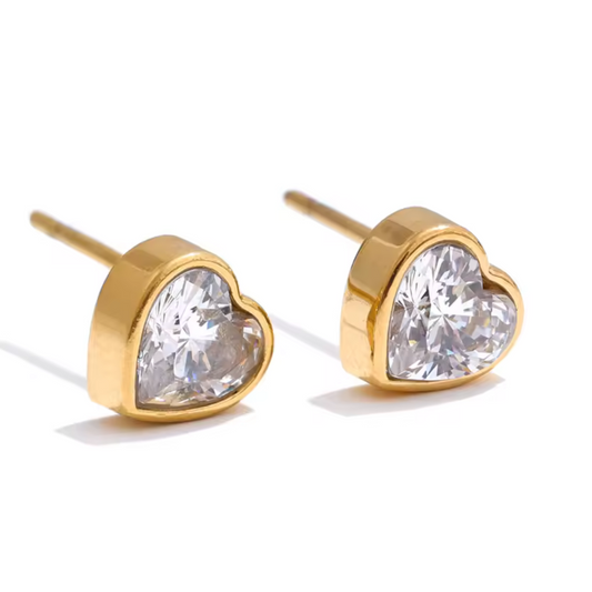 Heart Stud Earrings