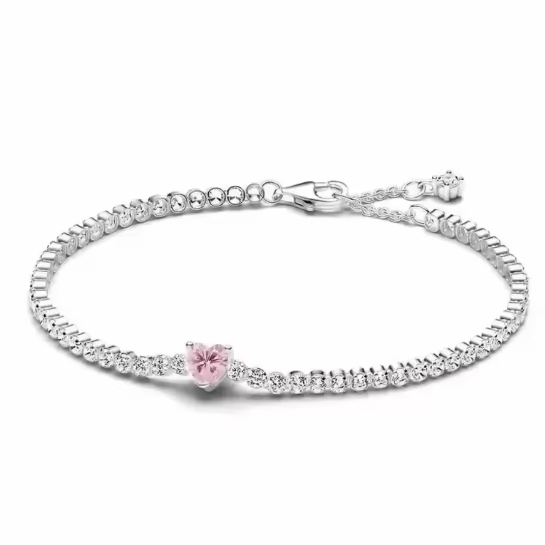 Heart Tennis Bracelet